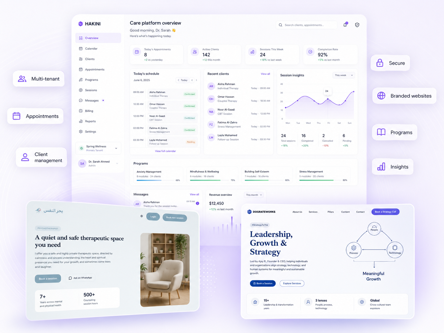 Hakini multi-tenant healthcare SaaS platform overview